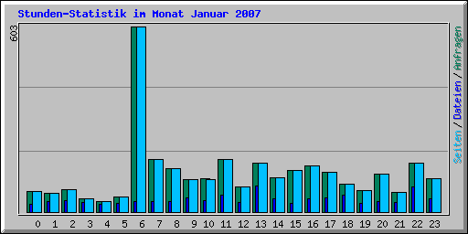 Stunden-Statistik im Monat Januar 2007
